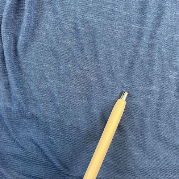 Faded Glory Longline Top XL Blue Airy Sheer Flowy Layering Tee Drapey Knit Shirt - Picture 13 of 13